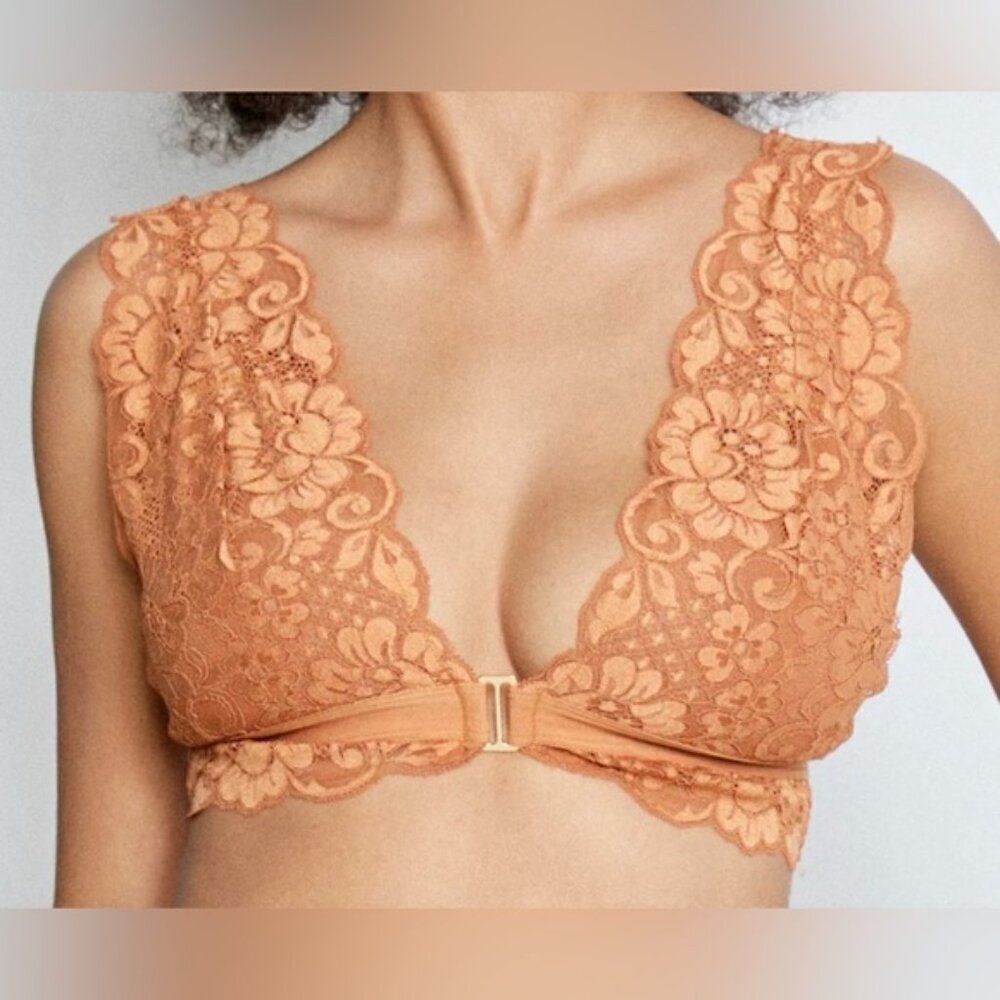 Free People HAH Got Ur Back Bra Brown